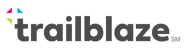 three triangles join a lowercase T in the word trailblaze to form a plus in the negative space